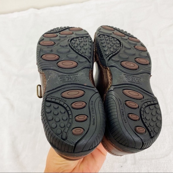 NEW STRIDE RITE Leather Carol Metallic Brown Floral Shoes Size 11.5W School Play - Picture 7 of 10